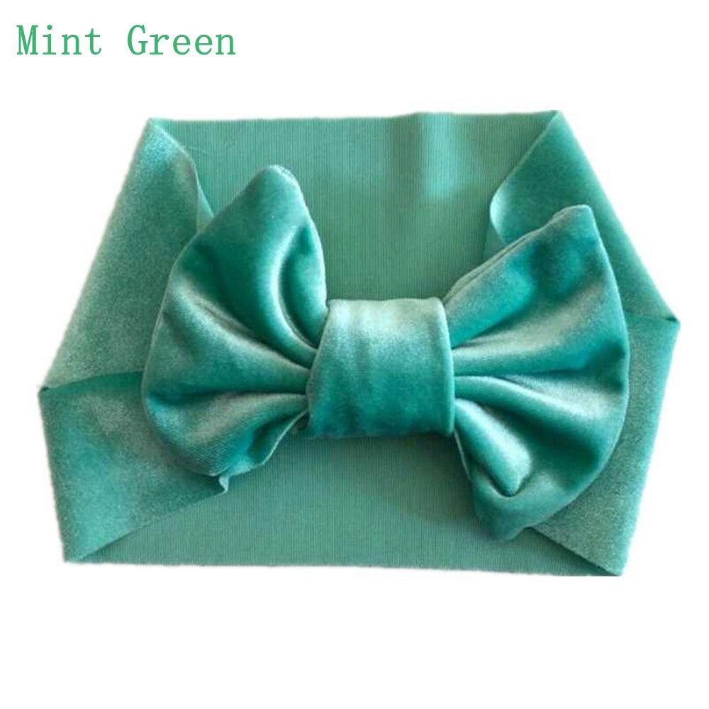 

Infant Jacobs Elastic Baby Butterfly Headband Pleuche Hair Band Big Bowknot Bubble мятный зеленый