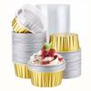 EUSOAR Aluminum Muffin Cups with Lids, 100 Pieces 5oz Muffin Liners with Lids, Disposable Foil Ramekins, Aluminum Cupcake Liners, Creme Brulee Ramekin