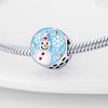 Christmas Snowman Pendant, Bracelet Necklace Accessories, White Copper Silver Plated