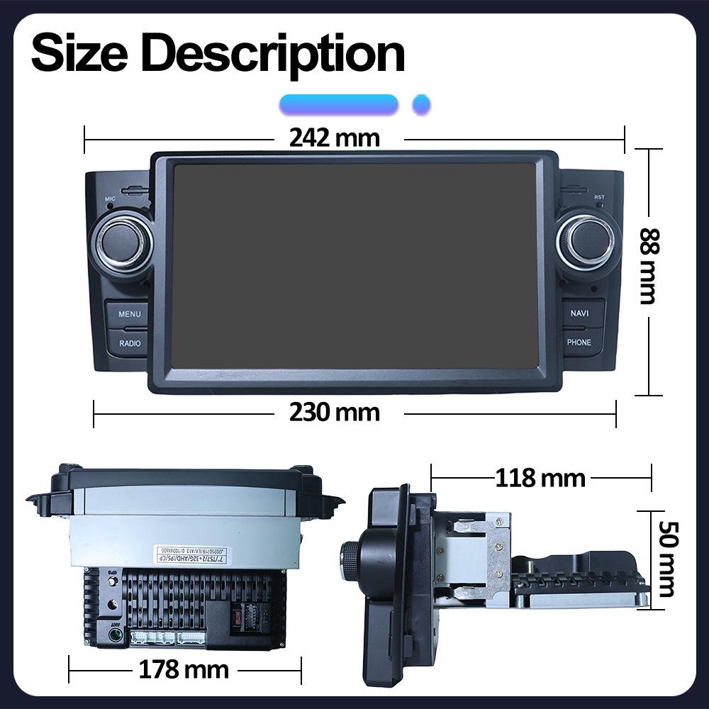 Android Navigation & CarPlay Reversing Camera for Fiat Grande Punto/Linea