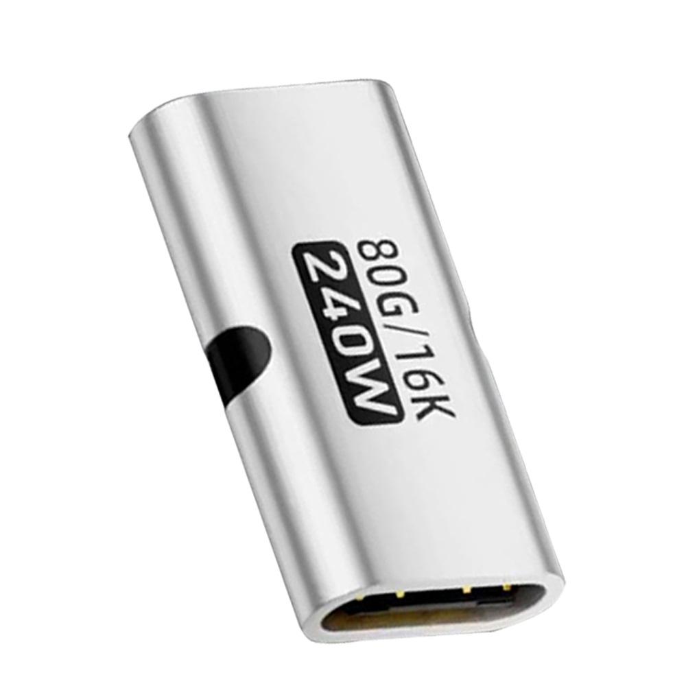 240W Adapter PD USB C Female To Type C Female Adapter 80Gbps High-Speed 8K 60Hz Video Fast Charging for IPhone 15 16 17 IPad