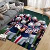 Patriots Players Flannel Printed Carpet, Home Sofa Decoration for Living Room & Bedroom, Non‑Slip Play Flannel Floor Mat for Game Room