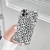 Custodia per telefono in silicone morbido con texture zebrata di mucca dalmata bianca e nera per iphone 14 13 12 11 Pro Mini XS MAX 8 7 6 Plus X XS XR