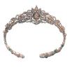 European and American Fashion Baroque Crown Headwear Retro Court Round Teardrop Hair Crown Bridal Performance Princess Accessory