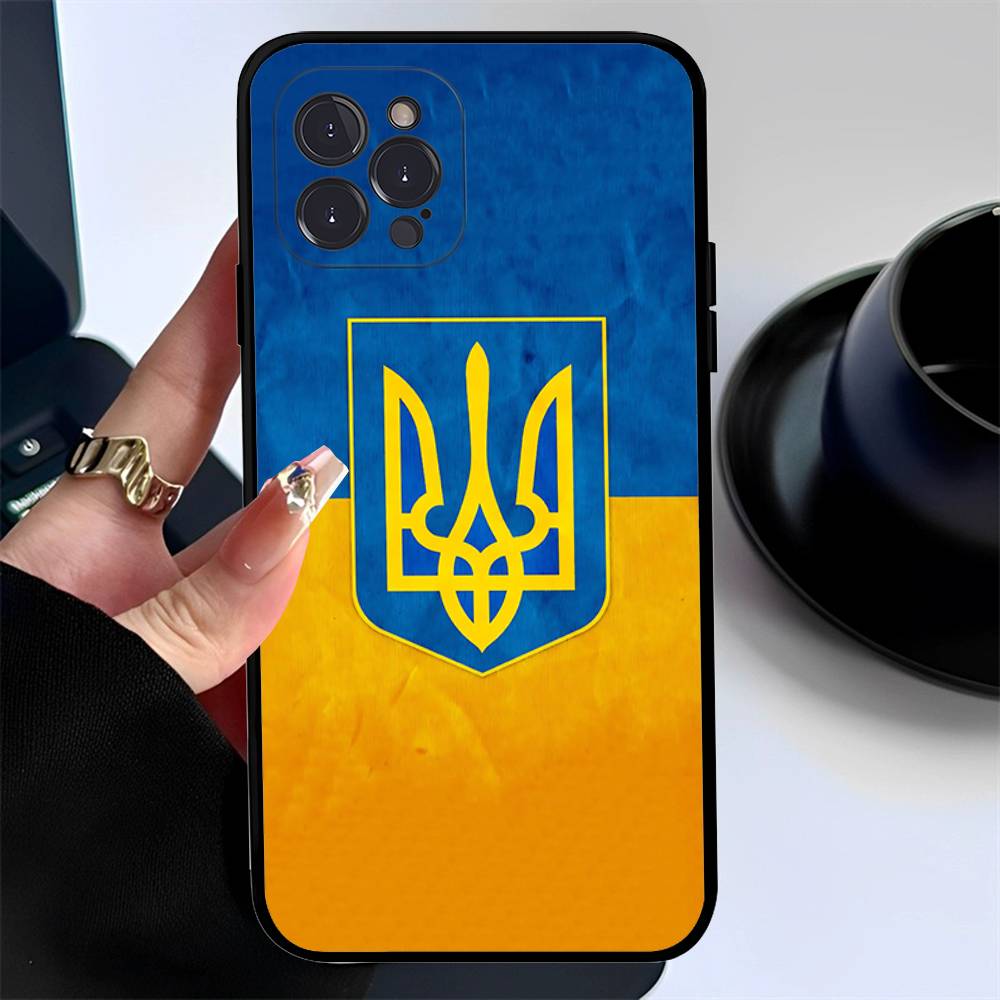 U-Ukraines Flag Phone Case For IPhone 17 16 14 15 13 12 11 Pro Max Plus Silicone Soft Cover