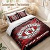 Custom Name Bedding Set 3 PiecesManchester United Print Duvet Cover + 2 Pillowcases Soft Bed Decor