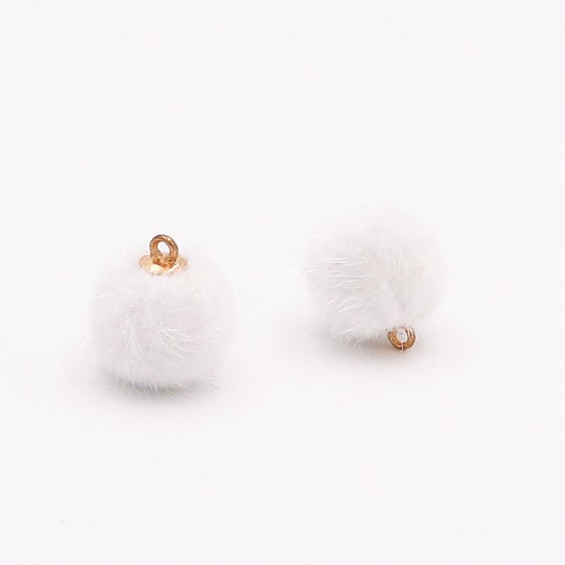 DIY Ornament Accessories 10pcs Key Ring Accessories Clothing Hair Accessories Earrings Eardrops Accessories Pendant Materials Mink Fur Ball