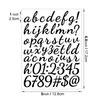 1 Inch Handwritten Black White Vinyl Letter Stickers Waterproof Self Adhesive for Journaling Scrapbooking DIY Craft