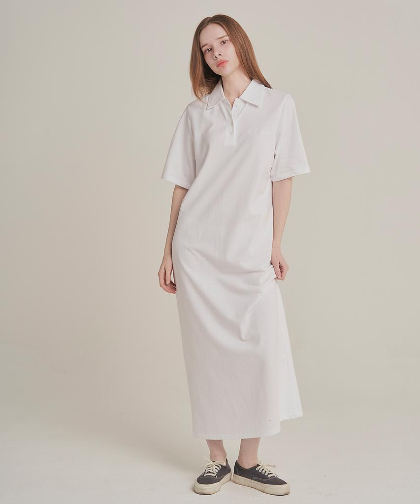 Iteoneolmomeonteu Pique Maxi Dress _ White