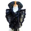 Vintage Victorian Ruffled Shrug Shawl Boleros Ribbon False Collar Renaissance Costume Cosplay Accessories for Unisex