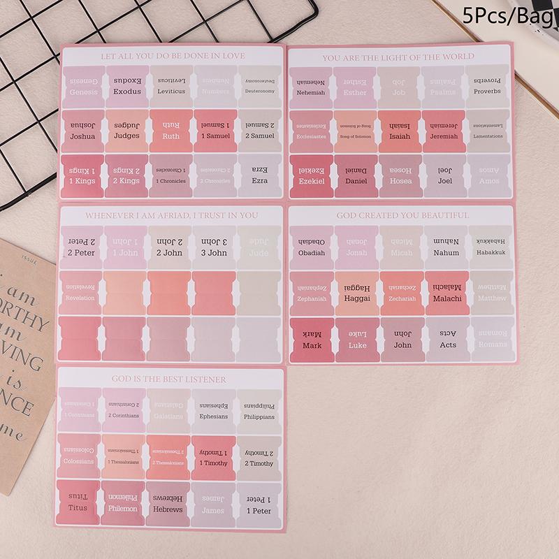 Mr. Pen- Bible Tabs 5 Tabs Boho Theme Laminated Bible Tabs For Women And Men Bible Tabs For Study Bible Bible Index Tabs