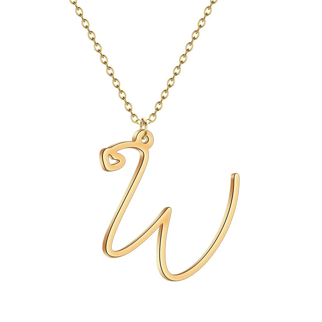 Kinitial Dainty Initial Letter Necklaces For Women Minimalist Stainless Steel Initial Necklace Femme Wedding Jewelry Gift