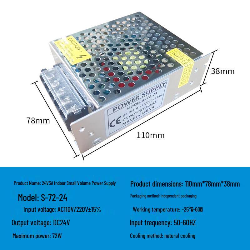 220V To 12V/24V/5V DC Power Supply for LED Strip Lights - 5A/10A/30A, 60W Transformer