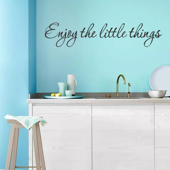 Removable Wall Sticker Decorative DIY Non-fading Enjoy The Little Thing Quotes Wall Decal Home Decor