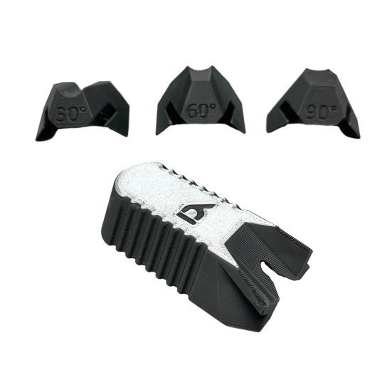 

Drill Guide High-Strength PLA Plastic Versatile Drill Guide Accessory with Modular Slots 45/90 Degree Slip-Resistant Base Woodworking Tool