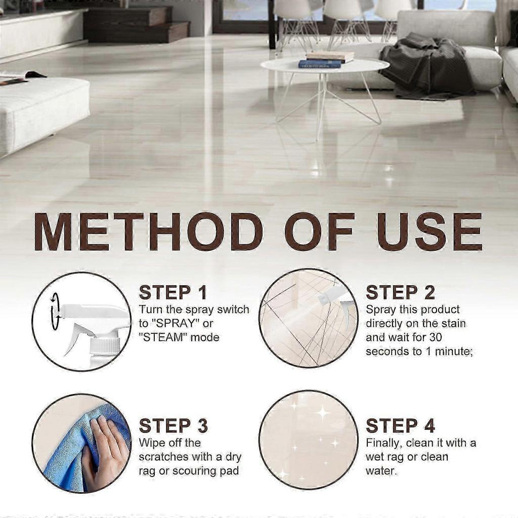 Premium Scratch & Stain Remover for Tiles, Marble & Ceramics - Easy Spray & Wipe Solution, Eco-Friendly 100g