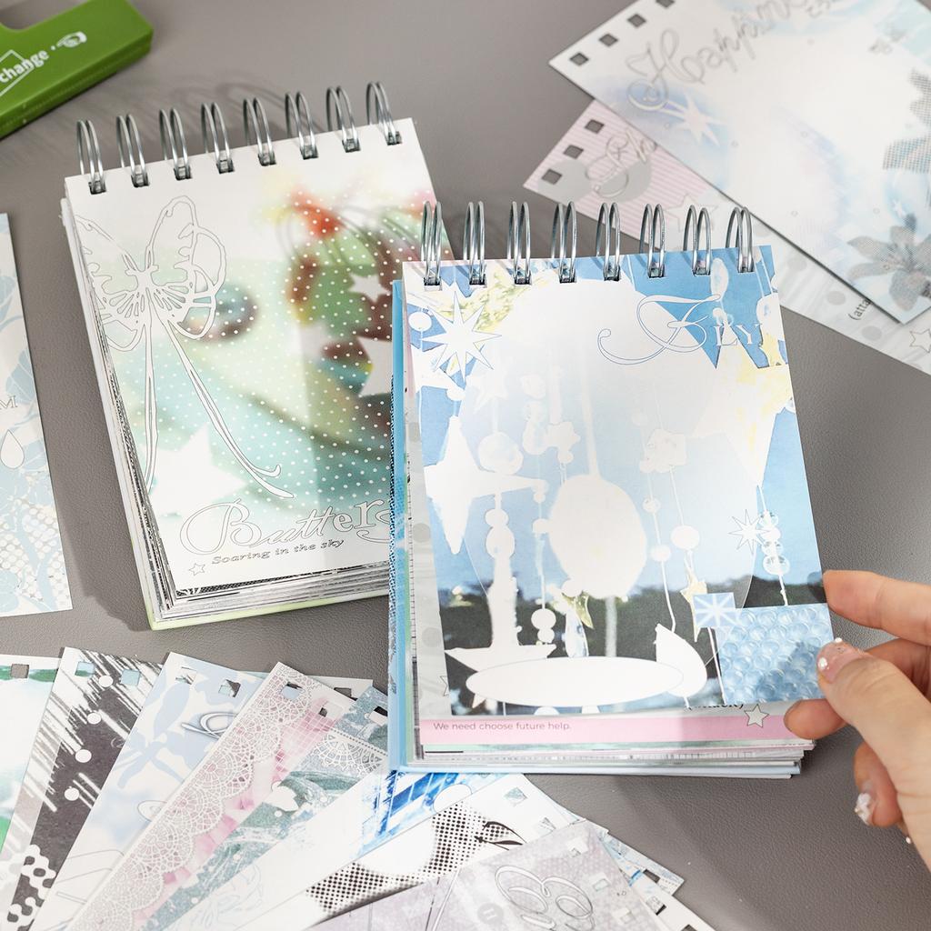 30 sheets Retro Ins Shallow Warm Die Cutting Mini Sticker Notebook Journal Photocard Sticker DIY Material Aesthetic Stationery