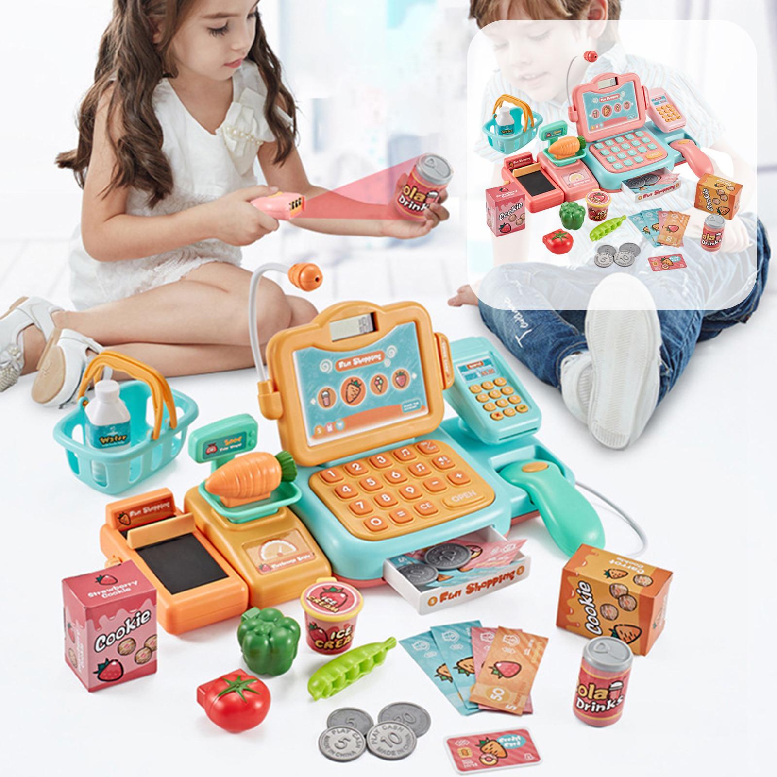 

Дитячий Симулятор Каси Супермаркету Набір Іграшка Головоломка Каси Ігра Будиночок помаранчевий