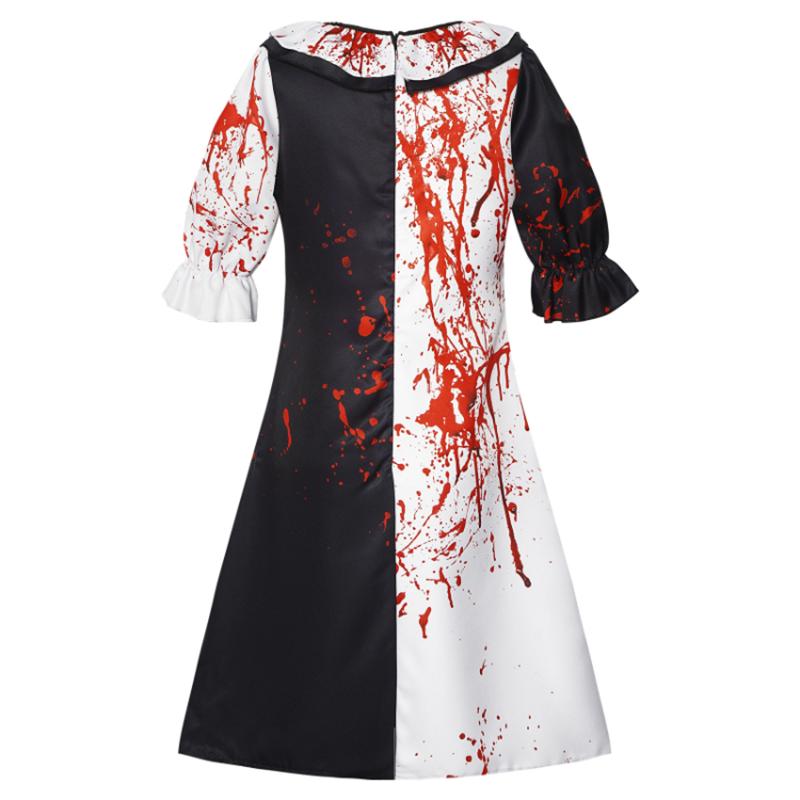 Mujer Horror Joker Cosplay Película Terrifierr Blanco Negro Body El Vestido de Payaso Asesino Para Carnaval Disfraces de Halloween Femeninos