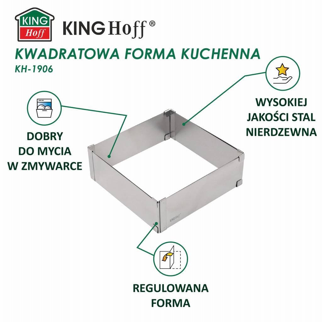 Regulowana Forma Do Ciasta 28-15x5cm Tortownica Rant Cukierniczy KINGHOFF KH-1906