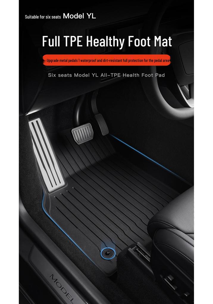Tesla Model Y 6-Seater TPE Floor Mats - Custom Interior Accessories