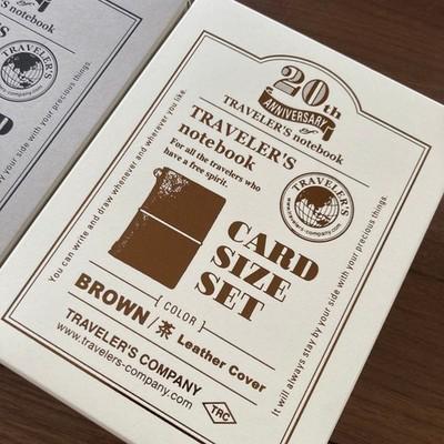 TRAVELERS Notebook Limited Card Size 20th Anniversary Set Black brown