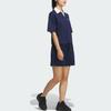 adidas Verbiage Logo Letter Cool Loose Sports Casual Short Sleeve Polo Shirt Women Polo Shirts Deep-Indigo JZ5845