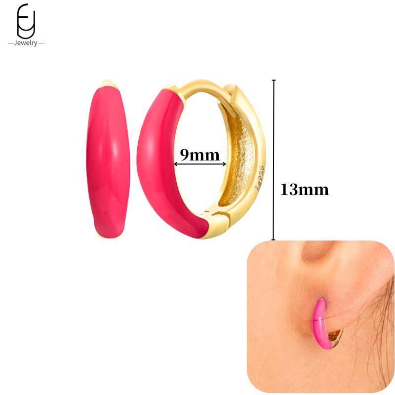 925 Silver Needle Cute Starfish/Shrimp Pendant Earrings Red Chili/ Star Enamel Gold Earrings For Women Fashion Jewelry