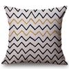 Scandinavian Throw Pillow Case Nordic Style Decorative Cushion Covers Black Yellow Geometric Strips Plaid Sofa Cushion Cover