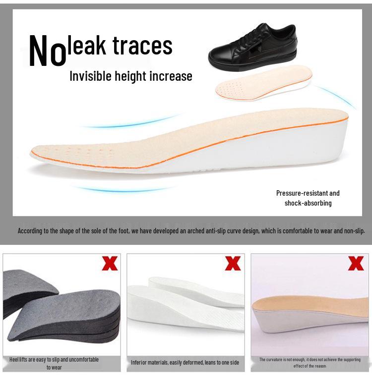 Men's Trendy Cowhide Sneakers - 8CM Taller, Round Toe, Thick Sole, Casual Sports Shoes