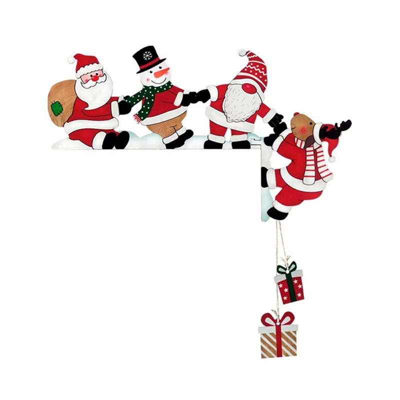 

1 шт. Снеговик Лось Классический стиль Вывеска на дверной проем Декор для дома Декор для угла двери Реквизит для вечеринки Дед Мороз Рождественская деревянная подвеска
