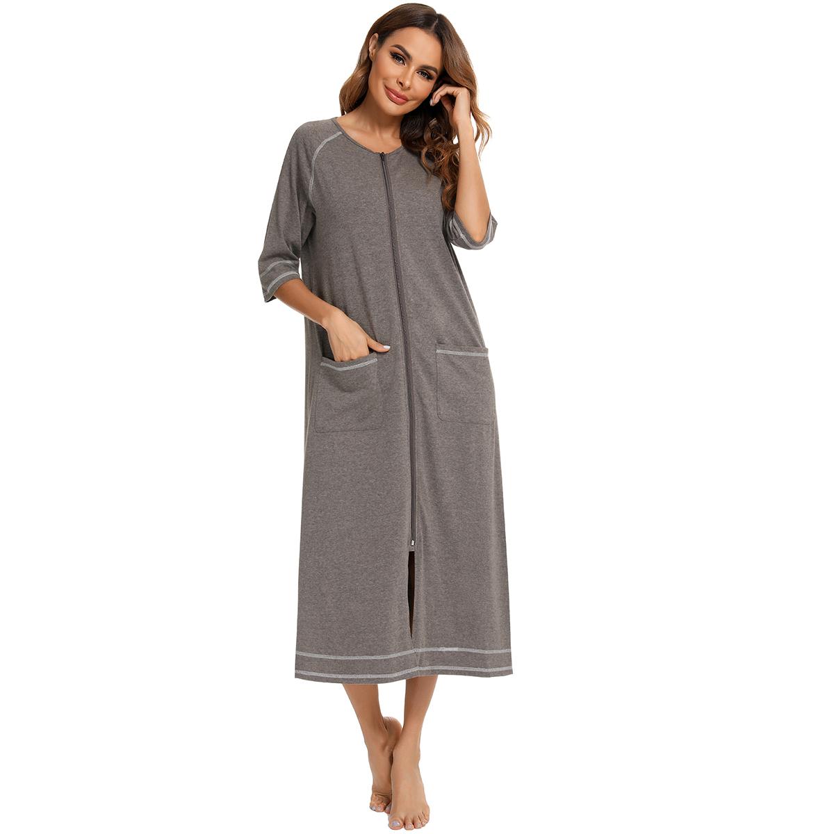 

Яркий олень женский халат для беременных на молнии с длинными рукавами 3/4 больничный халат для родов и родов ночные рубашки для кормления домашний халат шезлонг пижамы S серый
