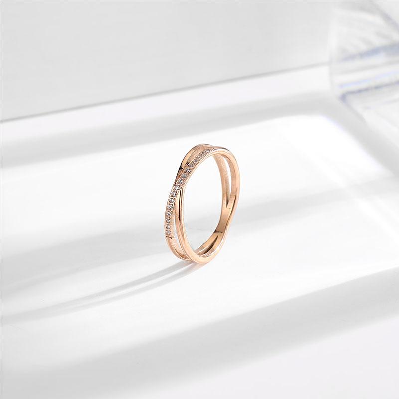 Japanese and Korean Temperament Cross Titanium Steel Ring Women's High-end Ring Trendy Jewelry