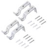 2/4pcs Wall-mounted Curtain Rod Support Extendable Metal Roman Pole Bracket Universal Adjustable Hanging Hooks