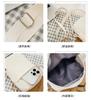 Canvas Mobile Phone Pouch Women Mini Crossbody Bag Single Shoulder Bag Vertical Key Mobile Phone Bag Portable Coin Purse Wallet