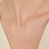 Lunne 14K Round Brilliant 0.5 Carat Moissanite Necklace (14K Gold) #Mon01