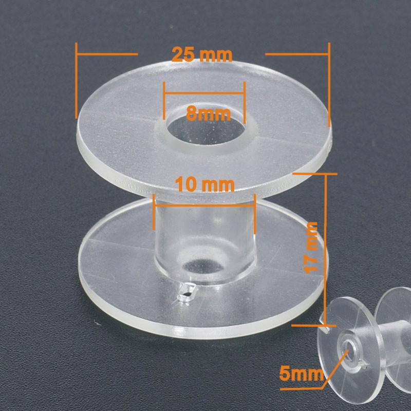 Clear Round Skeleton Plastic Spool for Audio Inductor Coil