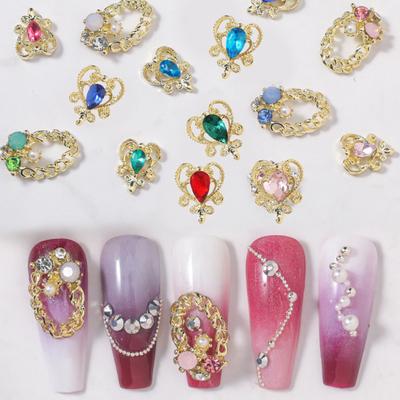 10Pcs Manicure Decor Exquisite Delicate Easy Paste Nail Art Decoration Rhinestones Nail Art Decals