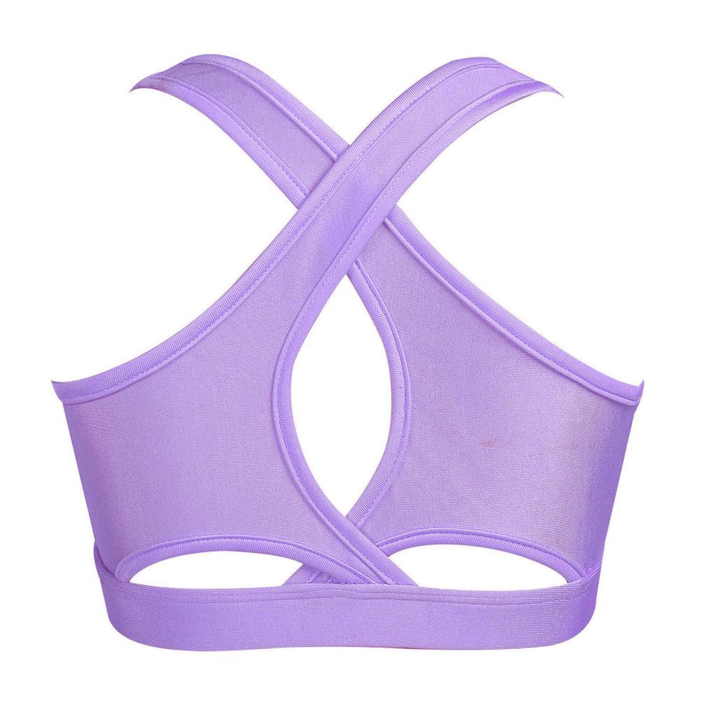 Dětská dívčí sportovní podprsenka s U výstřihem, bez rukávů, design se zadním otvorem, nárazuvzdorná pro běh, posilovnu, jógové aktivity