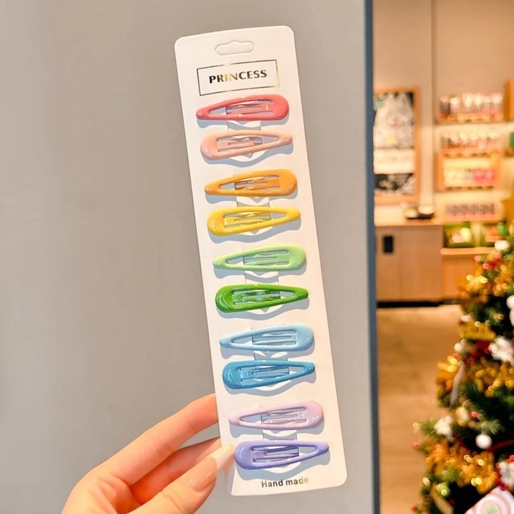 10Pcs Star Heart Shaped Hair Clips Alloy Side Clips Cute Hairpins