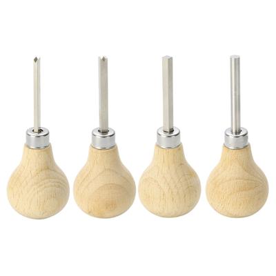 Elegant Gemstones Setting Tool For Jewelry Making And Handmade Projects Ergonomic Pusher with Wooden Handle