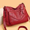 Vintage PU Crossbody Bag Retro Multi Layer Shoulder Bag Women's Fashion Handbag & Purse Female Work Travel Messenger Bag