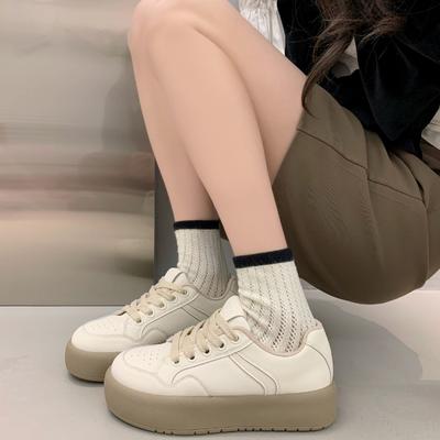 Plateau-Schuhe für Damen 2024 Neue Damen-Vulkanisierte Schuhe Frühling Höhenerhöhender Schuh Herbst Sportlich Lässig Damen-Sneakers