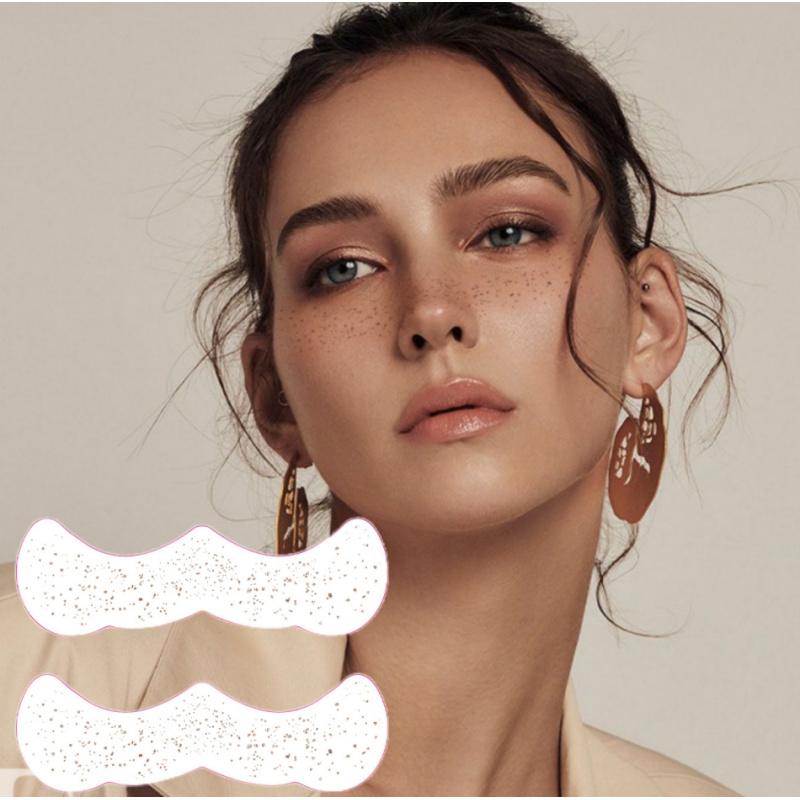 2Pcs Natural Freckles Stickers Realistic Brown Face Freckle Tattoos For Natural Makeup Look Cosplay