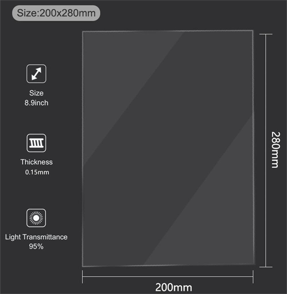 

2pcs FEP Release Film Resin 3D Printer 20x 28cm 0.15mm for SLA/DLP