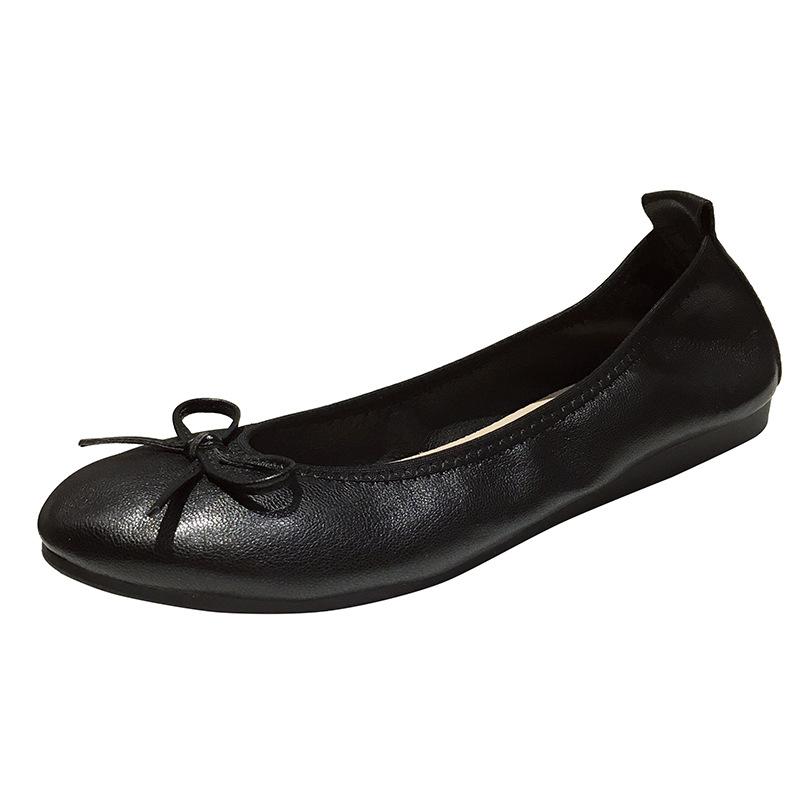 Bequeme Wide Fit Ballerinas für breite Füße Damen Große Größe Schlupf-Loafer Flexible Weiche Sohle Tägliche Einzel-Schuhe