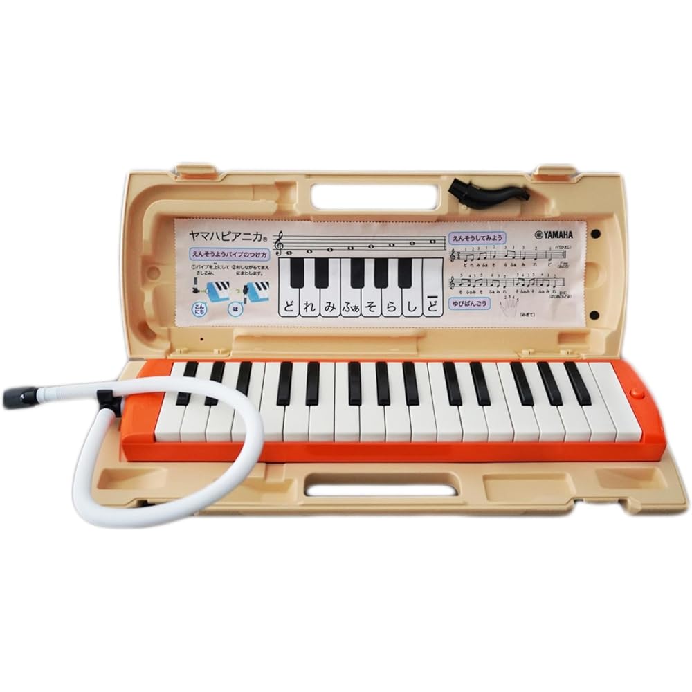 [Keyboard Cross Included] Yamaha Yamaha Pianica, Keyboard Harmonica, 32 Keys, Orange, P-32EO Food...