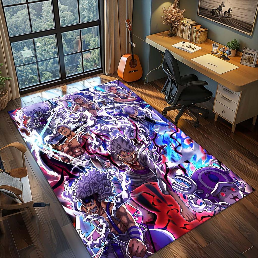 One Piece Anime Rug Carpet Large Area Rug Non Slip Washable Floor Mat Gamer Room Bedroom Home Decor -QJY
