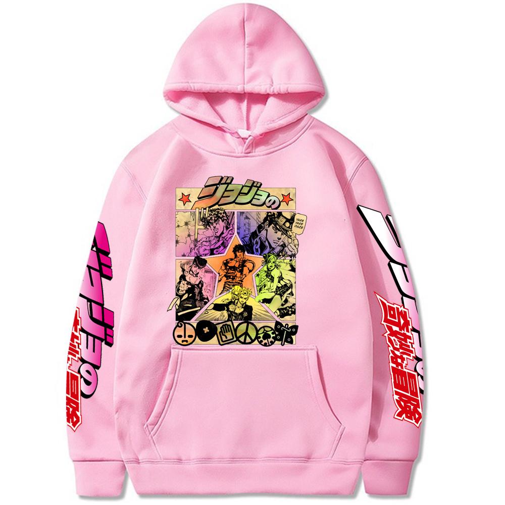 2021 Harajuku JOJO's Bizarre Adventure Unisex Mikiny Japonské Anime JOJO Potisk Pánská Mikina Streetwear Ležérní Mikiny