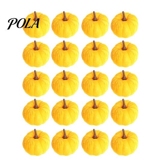 Decorative Fabric Pumpkins 20 PCS Velvet Pumpkin Ornaments, Multi-Color Artificial Fall Harvest Decor Soft Matte Ornaments for Mantel Table